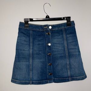 H&M Button Down Denim Mini Skirt Blue Size 6